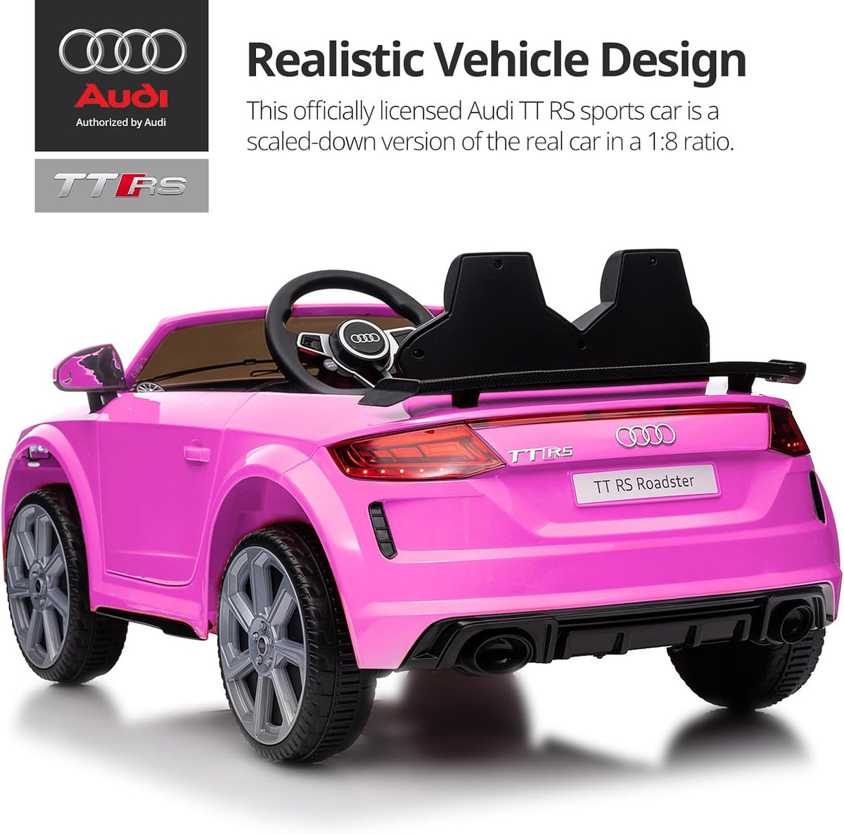 Electric Car for Kids, Licensed Audi 6V Kids Ride on Car Toy for Toddlers with Remote, Bluetooth