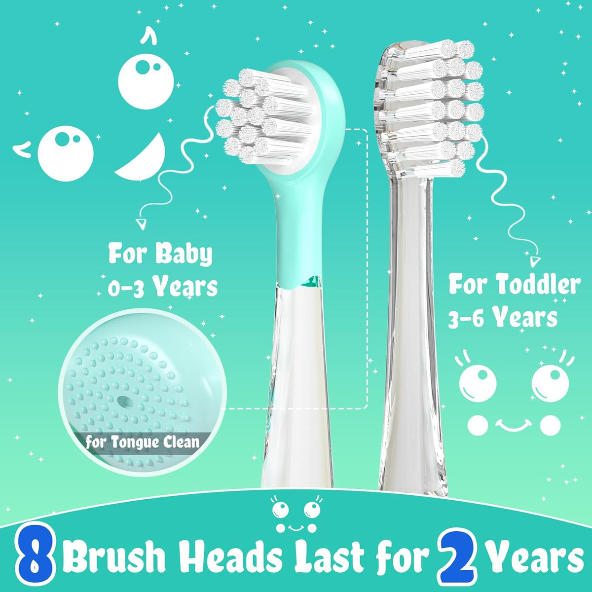 SEAGO Kids Electric Toothbrushes Rechargeable, Toddler Electric Toothbrush with Magnetic Charging