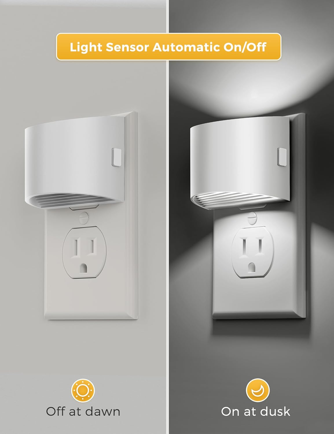 L LOHAS LED Night Lights Plug into Wall, Dimmable Night Light with 3 Level Brightness, 5000K