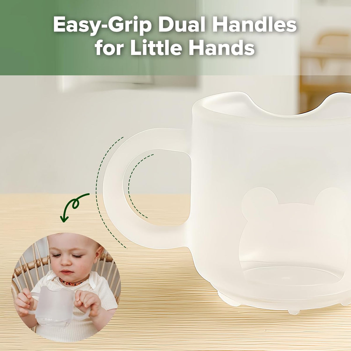 haakaa Silicone Toddler Cups, BPA Free Drop-proof Training Cups for Baby 6 Months+, 5 Ounce