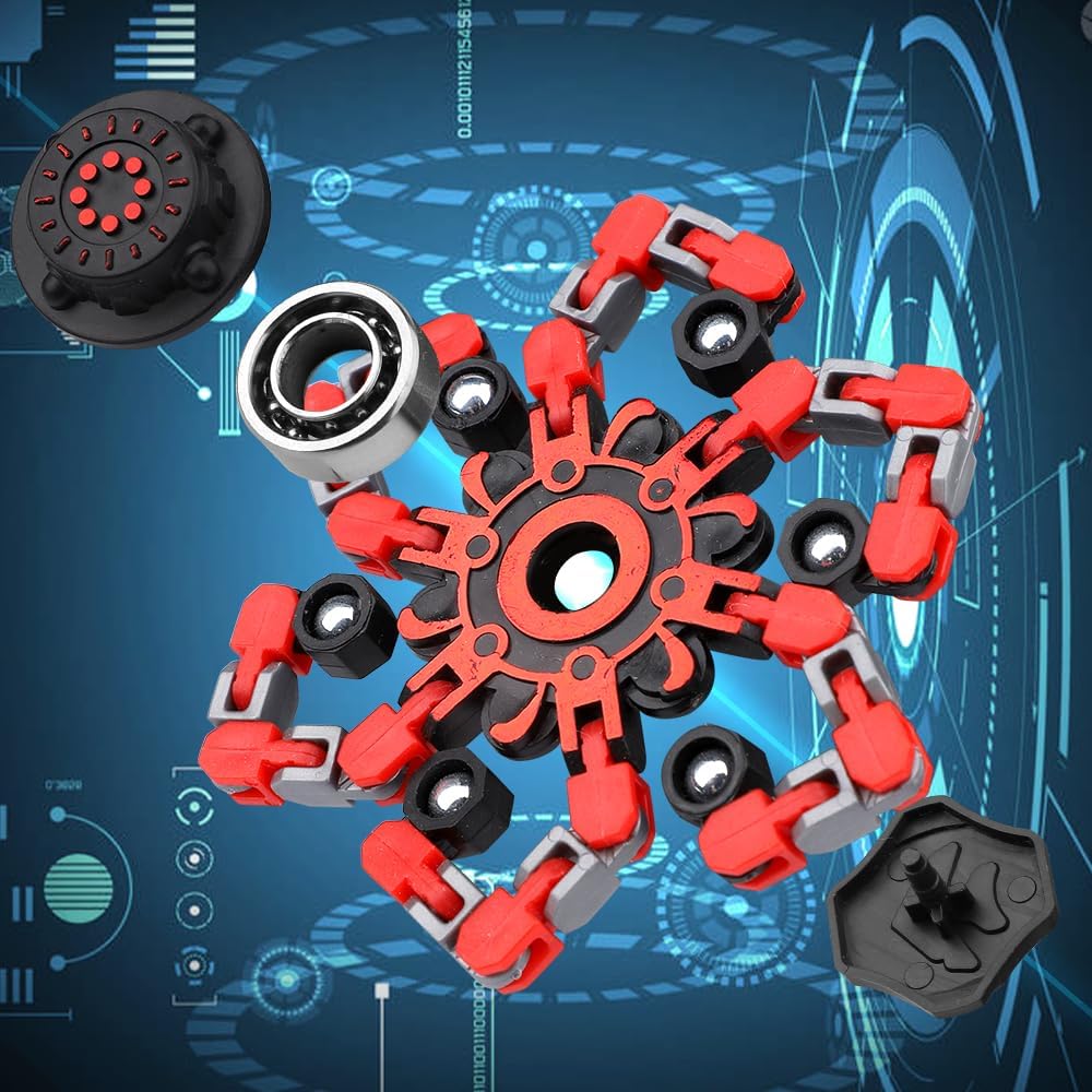8PCS Transformable Fidget Spinner Toy for Kids Adults, Deformation Robot Chain Spinner Fingertip