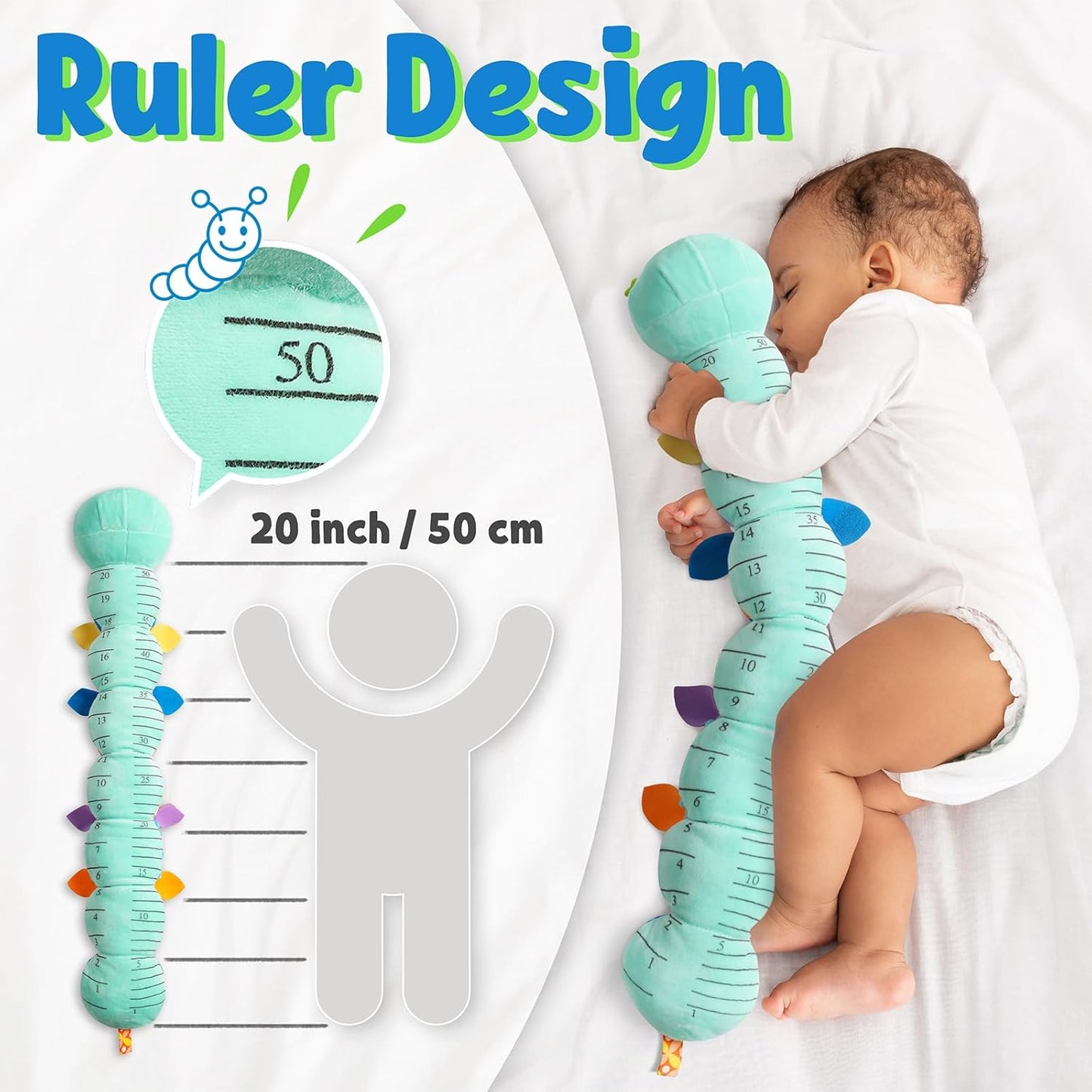 LIGHTDESIRE Baby Toys Musical Caterpillar,Infant Stuffed Animal Toy with Crinkle and Rattles,Soft