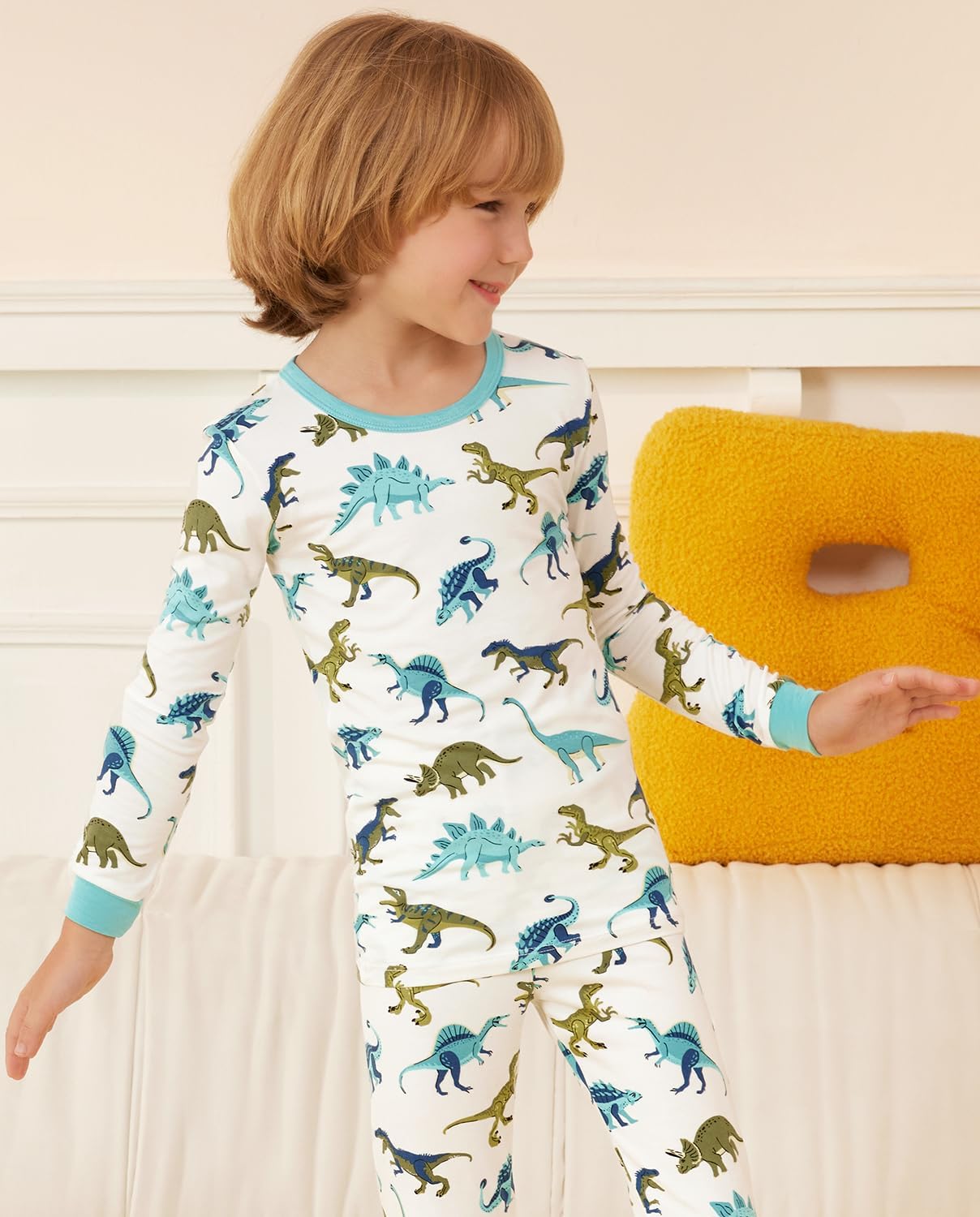 Bamboo Viscose Toddler Pajamas Boys Girls Baby 12M-8Y Pjs Sets Kids 2pcs Snug fit Long-Sleeve
