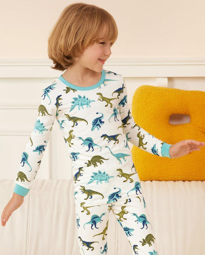 Bamboo Viscose Toddler Pajamas Boys Girls Baby 12M-8Y Pjs Sets Kids 2pcs Snug fit Long-Sleeve