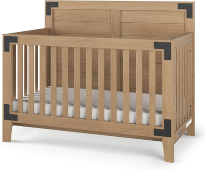 Child Craft Lucas 4-in-1 Convertible Crib, Baby Crib Converts to Day Bed, Toddler Bed and Full Size