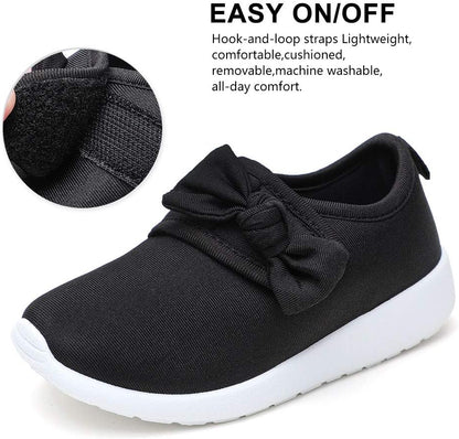 nerteo Toddler Girl Shoes Lightweight Slip On Sneakers for Kids