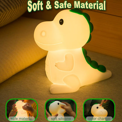 Night Light for Kids, Dinosaur Nightlight Kids Lamps for Bedrooms Boys, Cute Lights Dinosaur Gifts