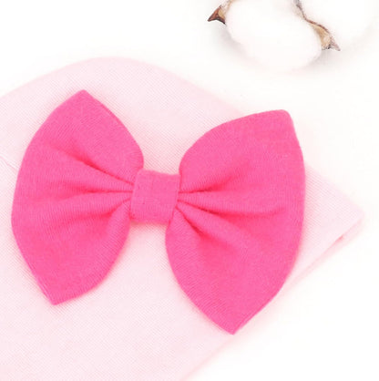 BQUBO Newborn Baby Hats Mittens Set Hospital Hat Beanie Infant Bow Hats Baby Gloves No Scratch