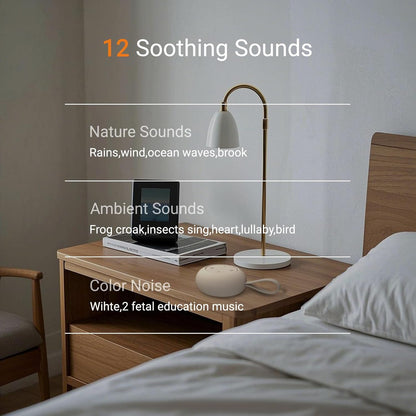 Portable Baby Sound Machine [White Noise for Babies Kids Adults][Sleep Soother][Timer Function][12