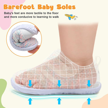 FEETCITY Baby Walking Shoes Barefoot Baby Shoes Infant Sneakers Newborn Crib Shoe Lightweight
