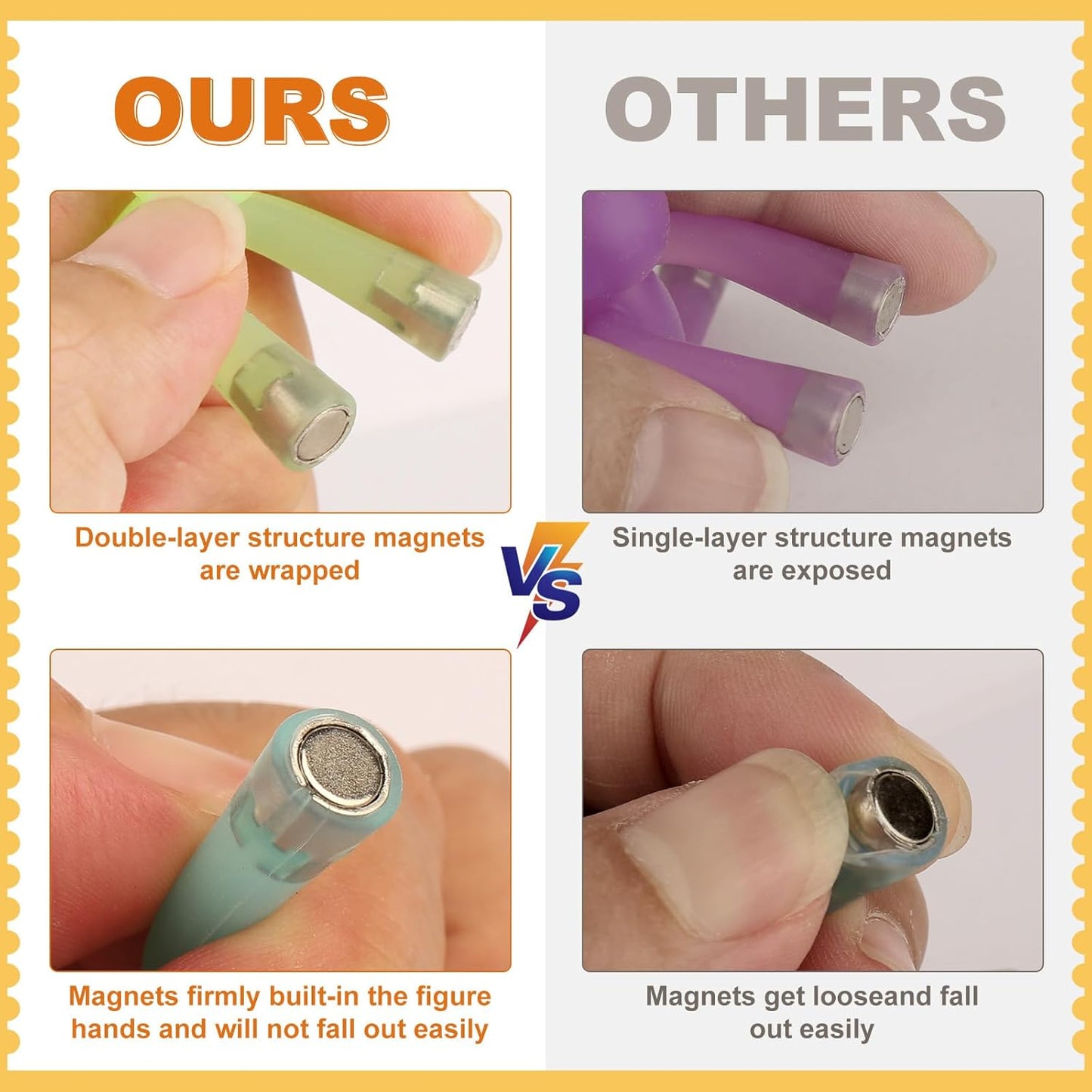 6pcs Magnetic Toys,Magnet Men for Kids,Magnetic People Figures for Kids,Magnetic People for