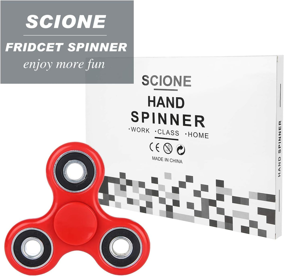 SCIONE Fidget Spinners Toys 5 Pack, Sensory Hand Fidget Pack Bulk, Anxiety Toys Stress Relief