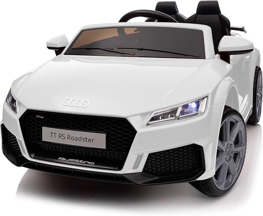 Electric Car for Kids, Licensed Audi 6V Kids Ride on Car Toy for Toddlers with Remote - White