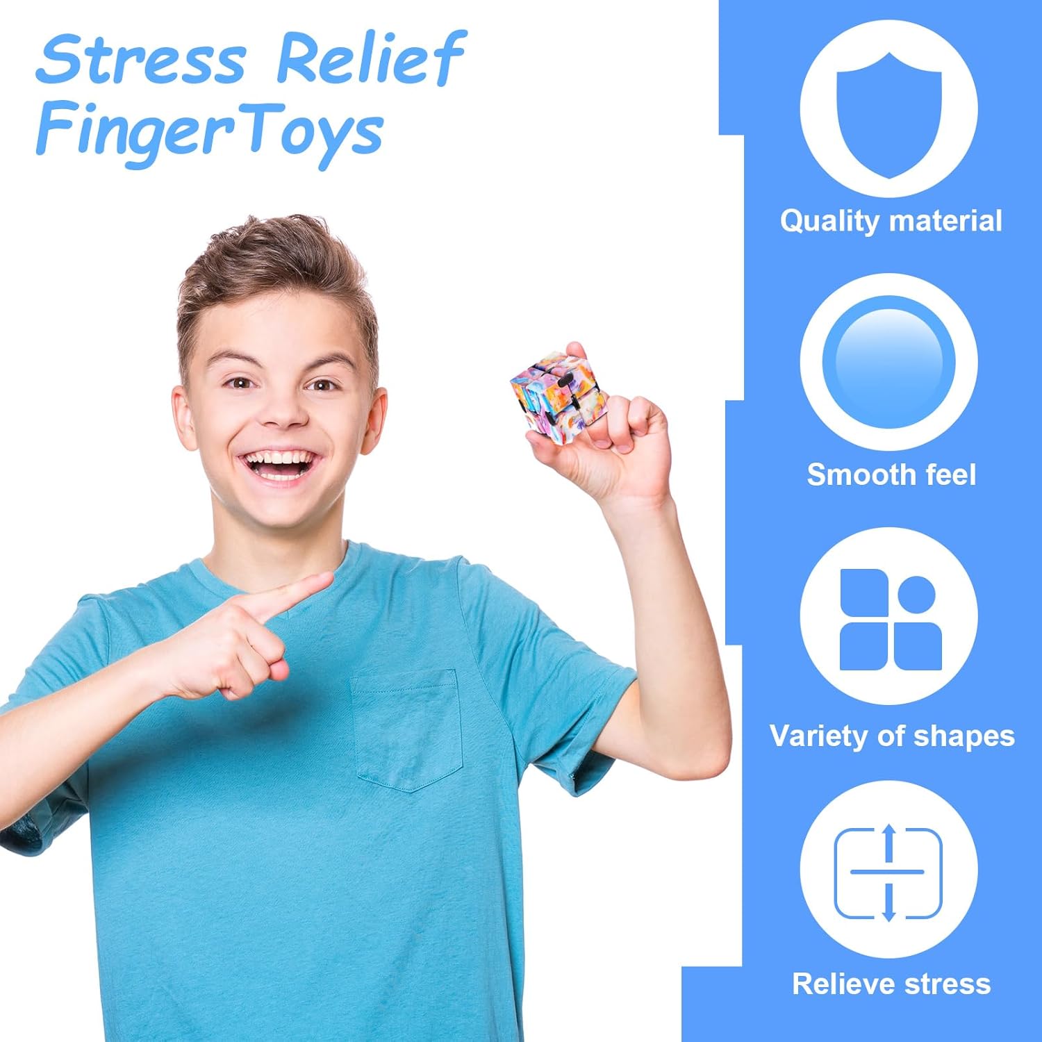 Galaxy Theme Infinity Cube Space Astronaut Infinity Toy Stress and Anxiety Relief Cool Hand Mini