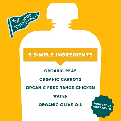 Serenity Kids 6+ Months Baby Food Chicken Pouch Puree - Ethically Sourced Free-Range Chicken &