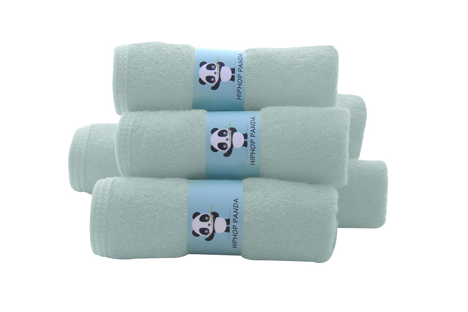 HIPHOP PANDA Baby Washcloths, Rayon Made from Bamboo - 2 Layer Ultra Soft Absorbent Newborn Bath