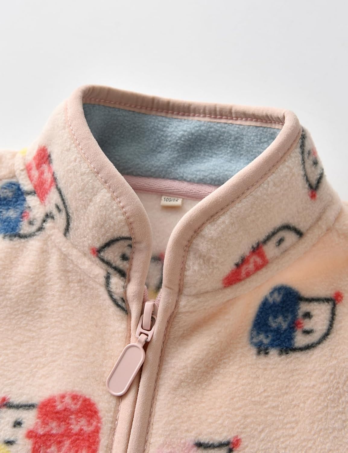 Kids Printed Polar Fleece Jacket Toddler Baby Boys Girls Autumn Winter Warm Sherpa Lining Outerwear