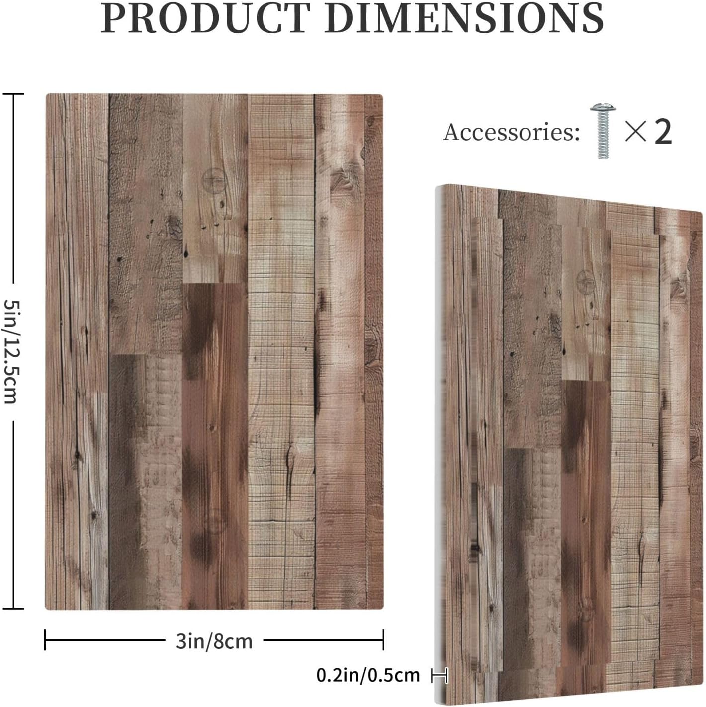 Decorative Switch Covers Plate Retro Wood Plank Vintaga Wooden Board 1 Gang No Device Single Blank