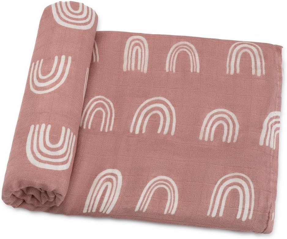 Comfy Cubs Muslin Swaddle Blankets Pack of 1 - 47 x 47 Inch Soft Cotton Baby Blanket Set, Large