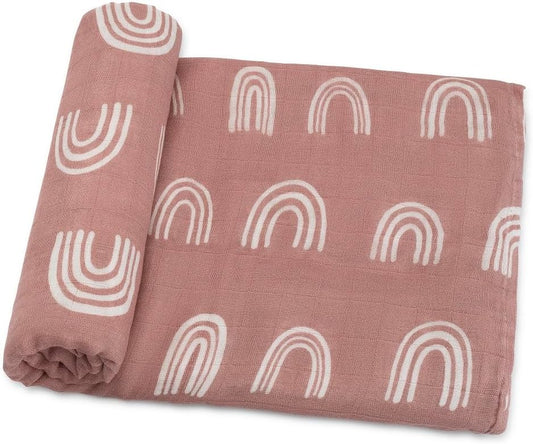 Comfy Cubs Muslin Swaddle Blankets Pack of 1 - 47 x 47 Inch Soft Cotton Baby Blanket Set, Large