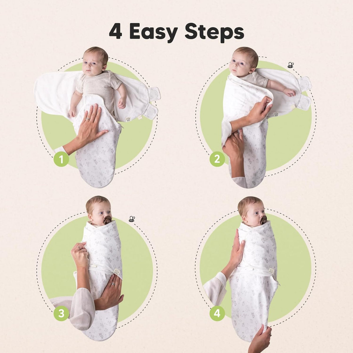Baby Swaddle Sleep Sacks with Zipper - 3-Pack Swaddles for Newborns 3-6 Months, Infant, Baby Girls