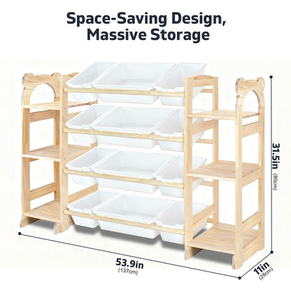 ZJFGPOT Toy Storage Organizer with 6 Shelves and 12 Bins, Toy Organizers and Storage Shelf with