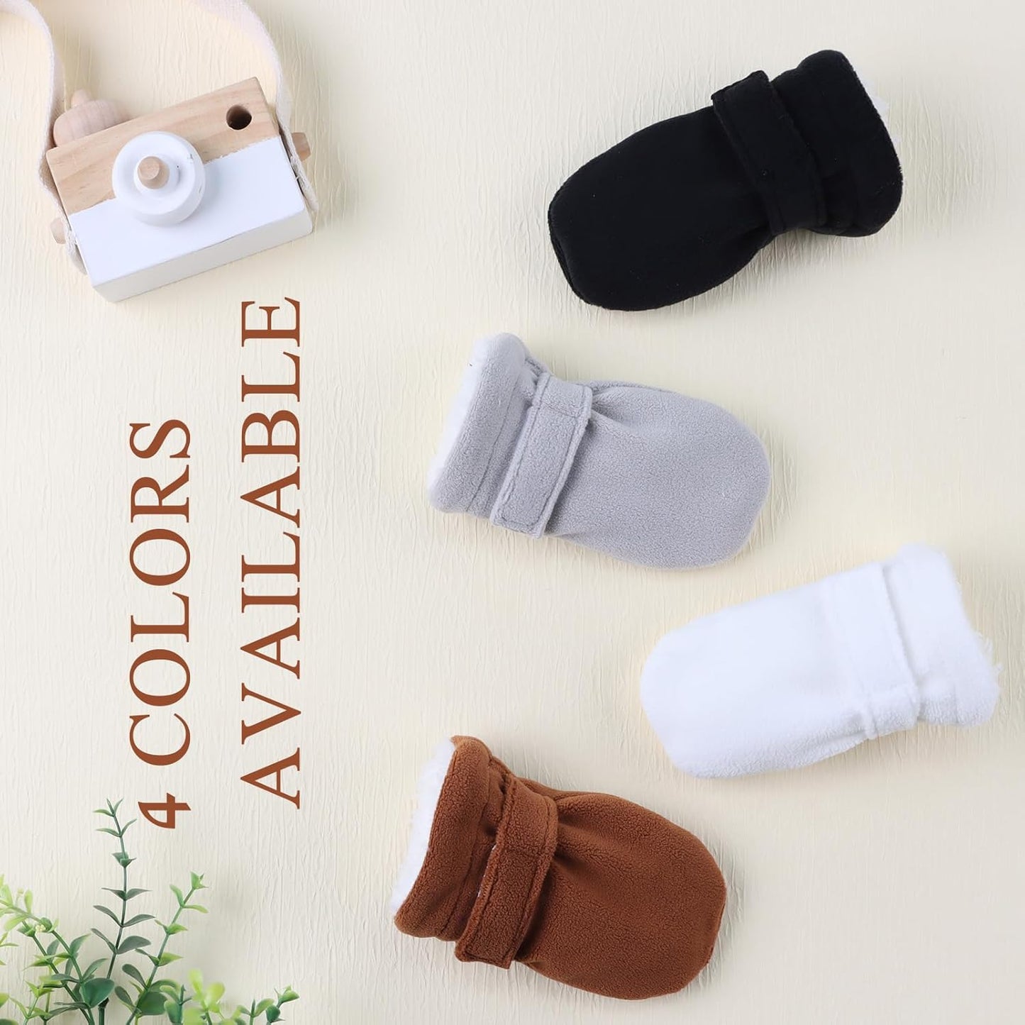 Zsedrut No Scratch Baby Mittens Toddler Infant Fleece Lined Gloves Winter Warm Mitten for Baby Boys