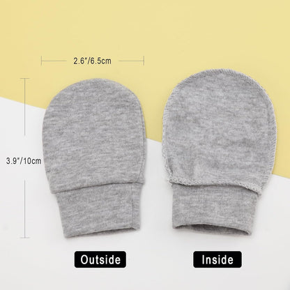 Newborn Baby Mittens No Scratch Cotton Elastic Wrist Gloves Infant Toddler Mittens for Baby Boy