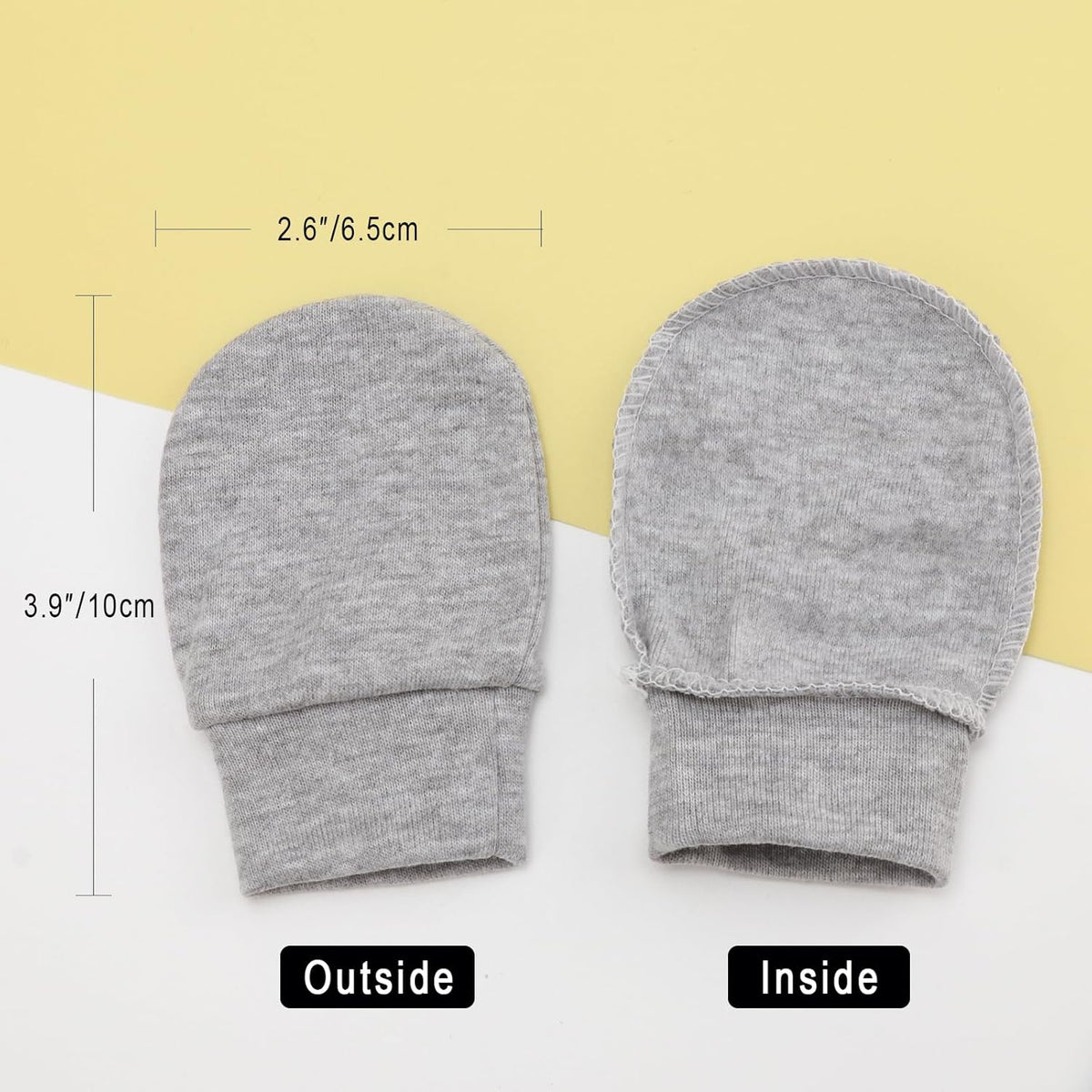 Newborn Baby Mittens No Scratch Cotton Elastic Wrist Gloves Infant Toddler Mittens for Baby Boy