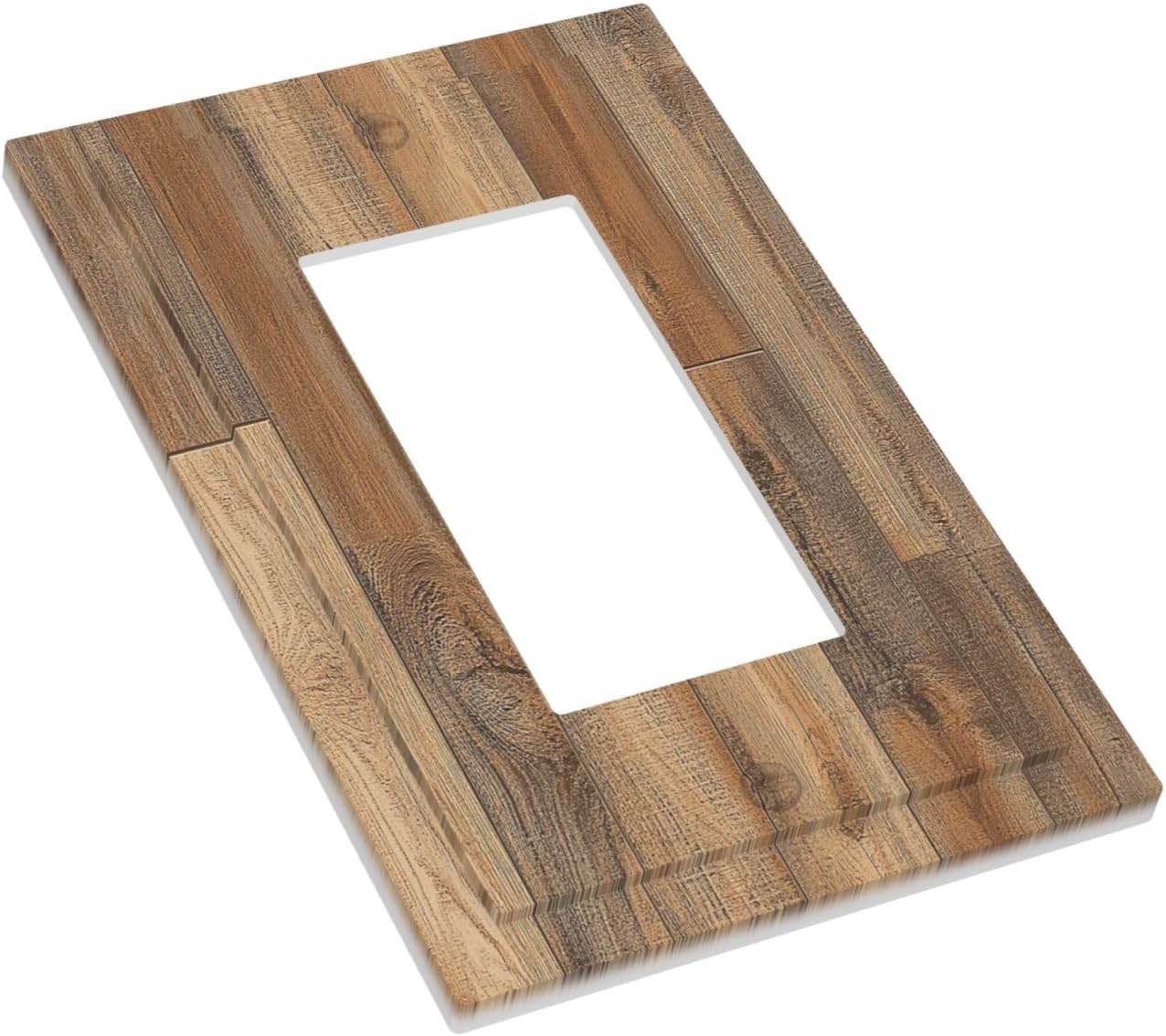 Decorative Outlet Covers Retro Rustic Brown Wood Grain 1 Gang Single Rocker Light Switch Cover