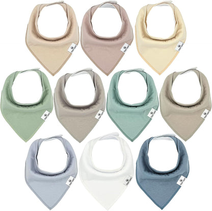 DiaperSquad's Baby Bibs for Drooling and Teething, Bibs for Boys, Baby Girl - Solid Cotton Baby