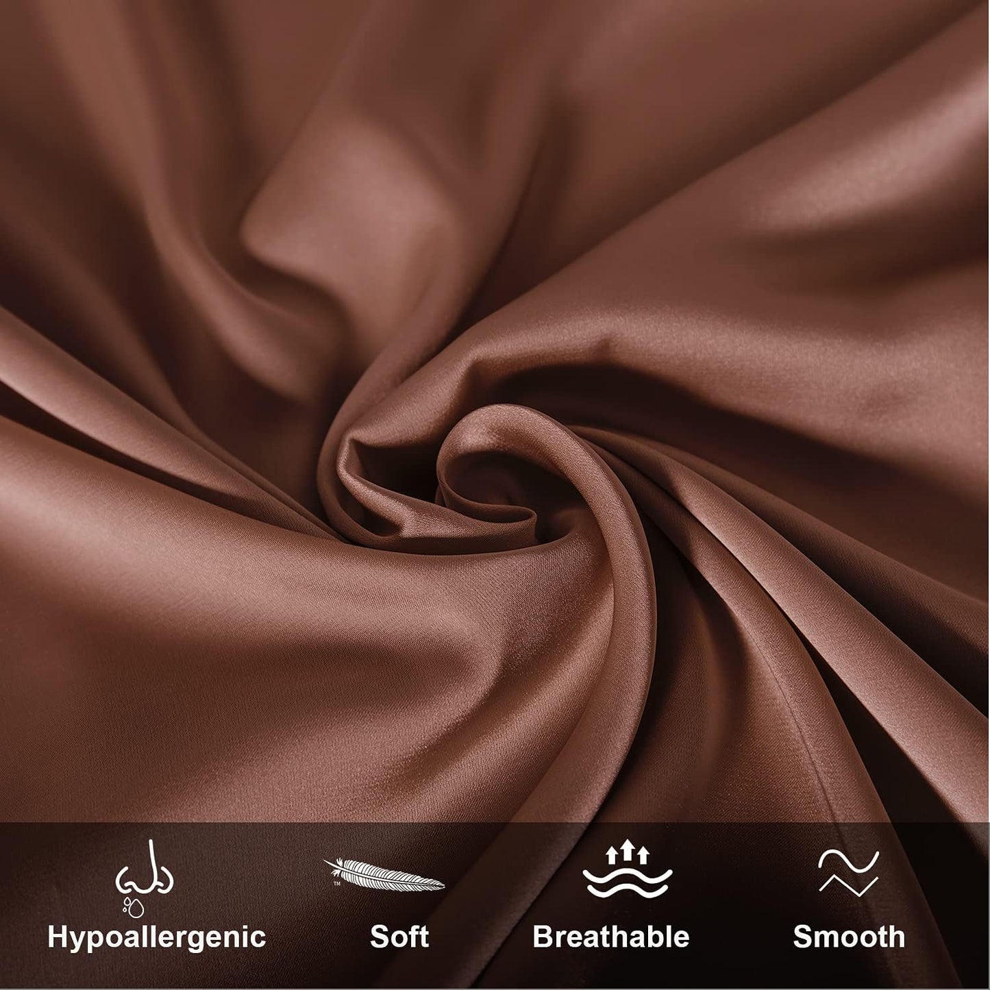 Mulberry Silk Pillowcase for Hair and Skin,Standard Size Cooling Silk Pillow Case with Hidden