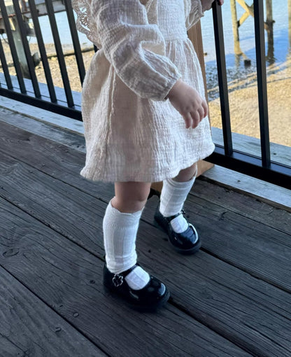Zando Baby Knee High Socks - Infant to Toddler, Cotton Ruffle Socks, Warm Girls & Boys Long