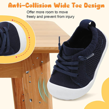 JIASUQI Baby Shoes for Toddler Boys Girls Sneakers Slip on Walking Shoes for Babies