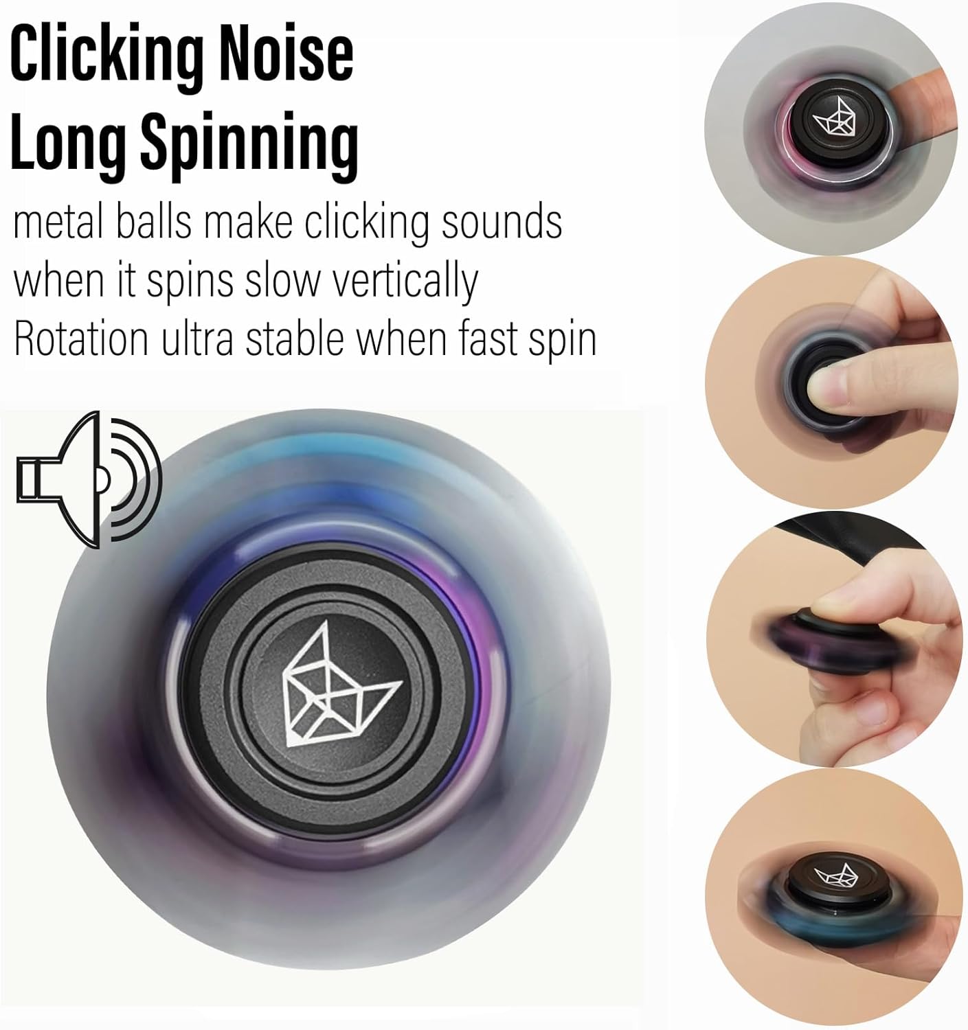 FREELOVE Metal Fidget Spinner for Adults, Upgraded Fox, Stainless Steel Fidget Toys, High Spin Long