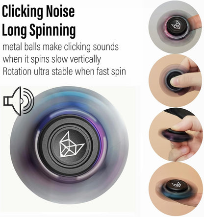 FREELOVE Metal Fidget Spinner for Adults, Upgraded Fox, Stainless Steel Fidget Toys, High Spin Long
