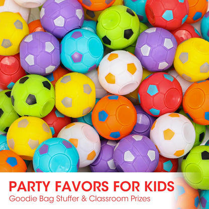 AZEN 96 Pcs Soccer Party Favors for Kids 4-8 8-12, Mini Fidget Spinners Soccer Ball Toys, Goodie