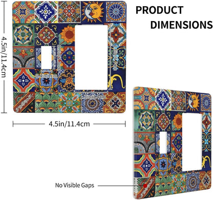 Talavera Mexican Tiles Traditional Color Decoration Print Outlet Covers 1 Toggle 1 Rocker