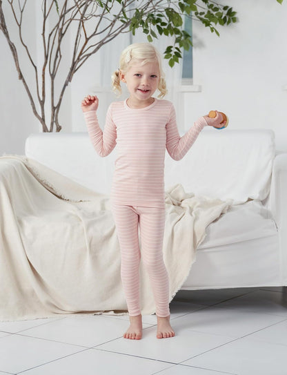 AVAUMA Stripe Pattern Baby Boys Girls Pajama Set Kids Toddler Snug fit Ribbed Sleepwear pjs for