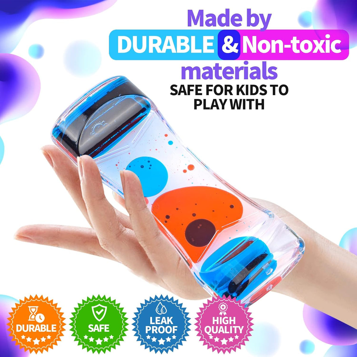 10Pack Liquid Motion Bubbler for Sensory Play Mini Baby Fidget Toys, Easter Basket Stuffers for