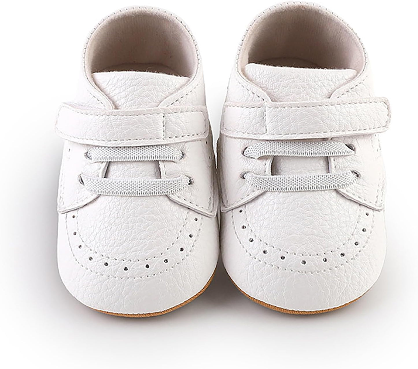 SOFMUO Baby Boys Girls High Top Ankle PU Leather Sneakers Soft Rubber Sole Infant Moccasins Newborn