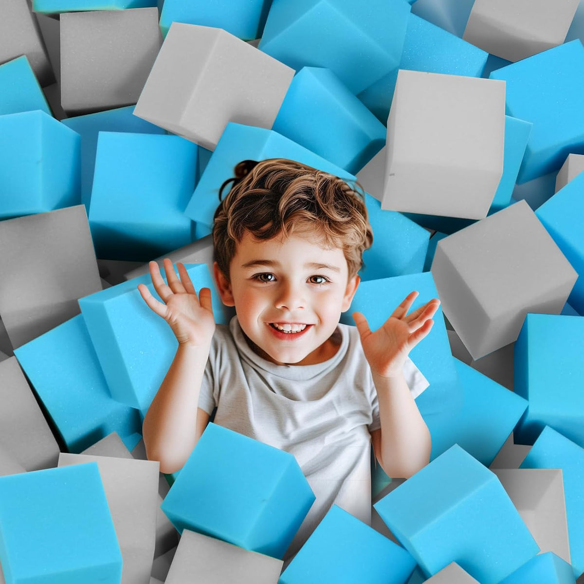 Foam Pit Cubes, 24 PCS 5 Inches Gymnastics Foam Blocks Trampoline Blocks, Multi-Sport Protective