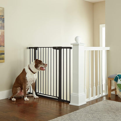 Cumbor 36" Extra Tall Baby Gate for Dogs and Kids with Wide 2-Way Door, 29.7"- 46" Width, and Auto