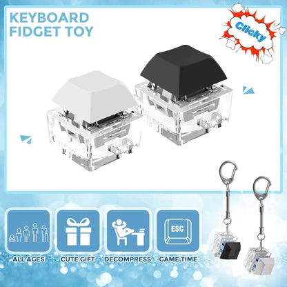 Keyboard Fidget Toys, Keyboard Fidget Keychain Keyboard Decompression Toys Keyboard Fidget Toy