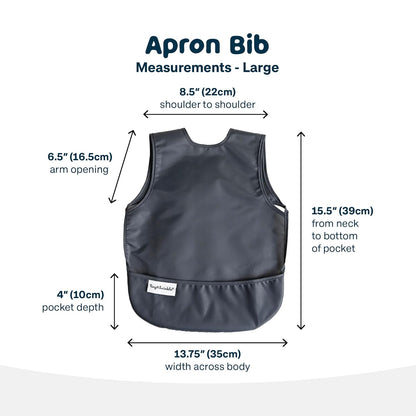 Tiny Twinkle Mess Proof Apron Bibs - 2 Pack Waterproof & Lightweight Baby Bibs for Led Weaning |