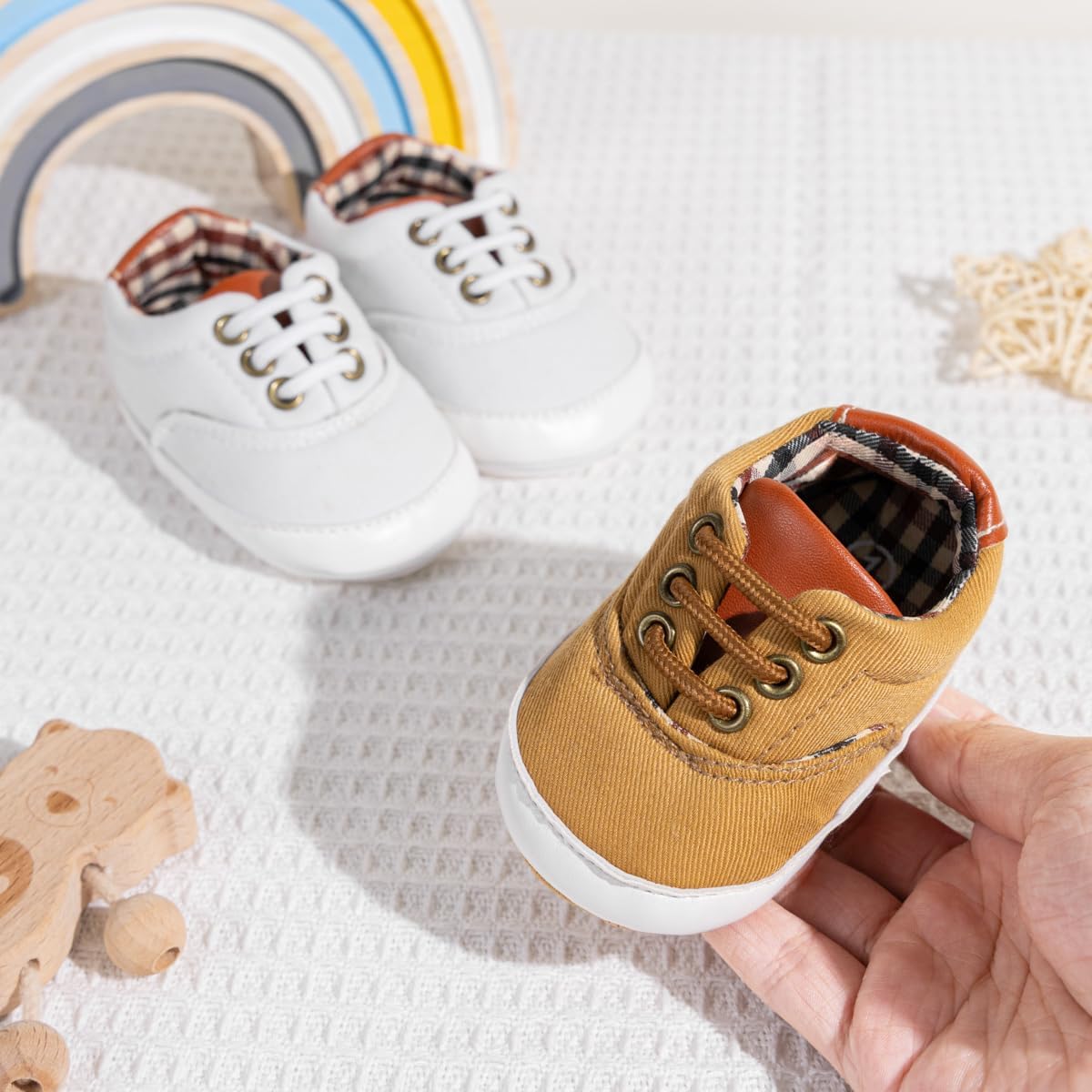 Morbido Infant Baby Boys Girls Canvas Sneaker Toddler Slip On Anti Skid Newborn First Walkers Candy