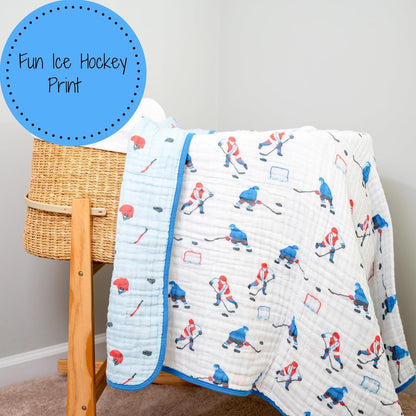 LollyBanks Muslin Blanket 100% Organic Cotton, Muslin Quilt Lightweight, 6 Layers Baby Blankets