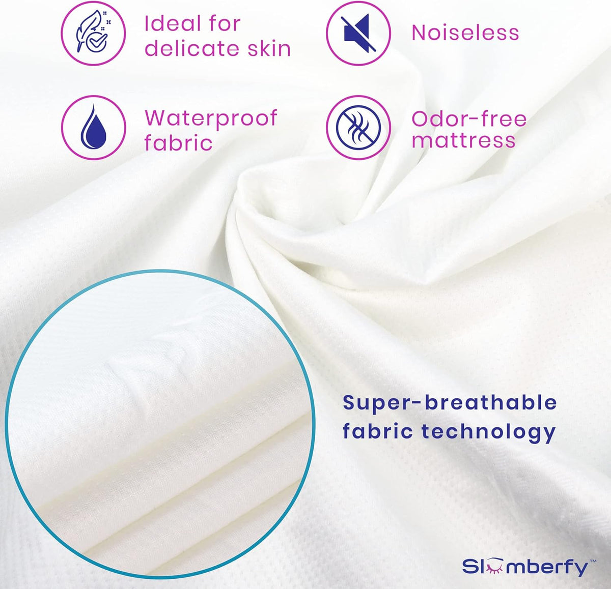 Waterproof Mattress Protector by Slumberfy | Hypoallergenic Viscose Made from Bamboo Mattress