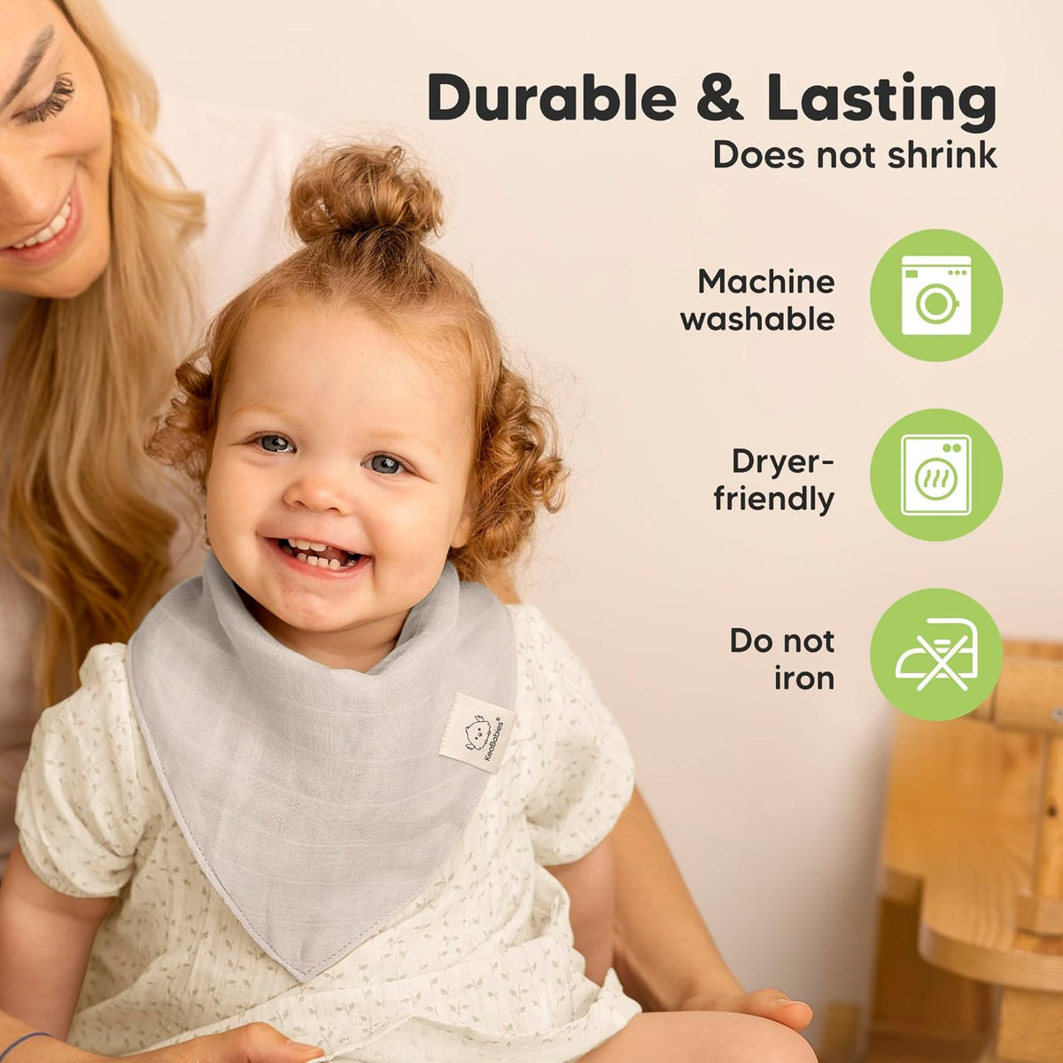 8-Pack Muslin Baby Bibs for Boys, Girls - Muslin Bandana Drool Bibs for Baby Girl & Boy, Drooling