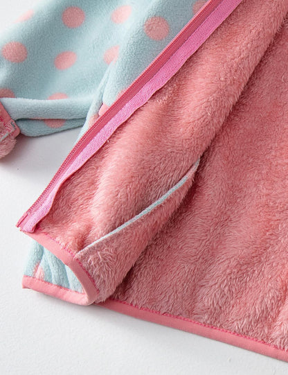 Toddler Printed Polar Fleece hooded Jacket Baby Boys Girls Kids Winter Warm Spring Autumn Outerwear